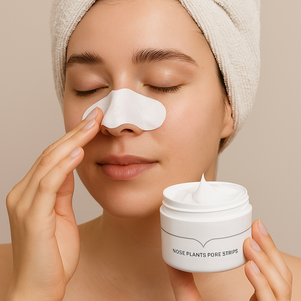 Lanbena Nose Purity Strips und Creme – Verkleinert Poren auf der Nase und absorbiert überschüssiges Hautfett.
