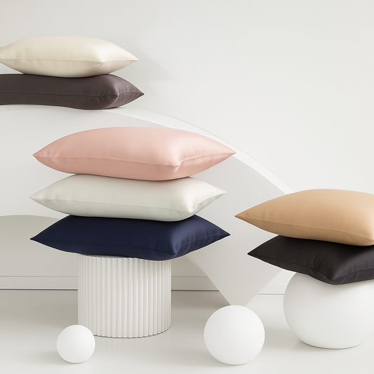 Ayla – Set aus 2 Satin-Kissenbezügen