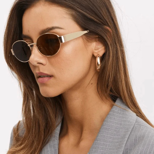 Luna – Retro Sonnenbrille mit ovalem Rahmen und UV-Schutz